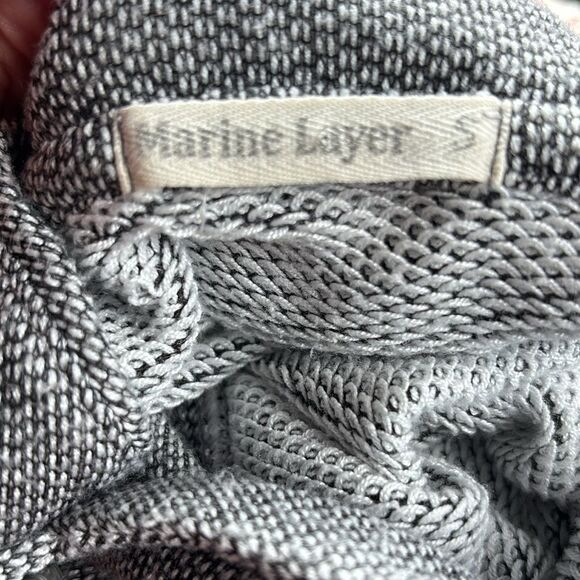 Marine Layer Knox Gray Hooded Shawlneck Pullover Sweater Size Small - Picture 5 of 9